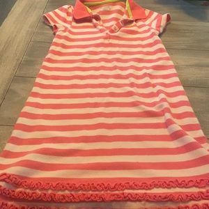 Osh kosh pink and white striped dress
